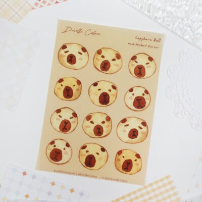 【Capybara Ball】 Washi Sticker Sheet