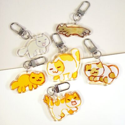 【Funny Cat】Acrylic Keychain Set of Six