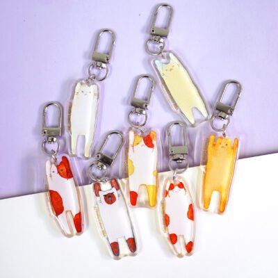 【Long Cat】Acrylic Keychain Set of Seven
