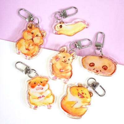 【Cute Hamster】Acrylic Keychain Set of Six