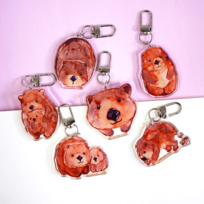 【Wombat】Acrylic Keychain Set of Six