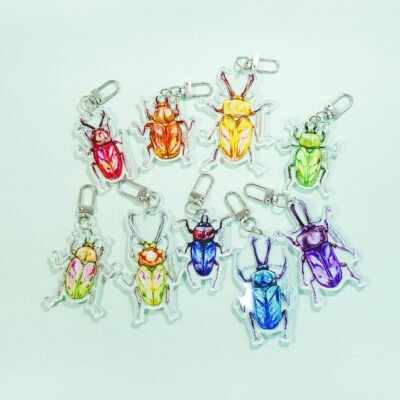 【Rainbow Stag Beetle】Acrylic Keychain Set of Nine