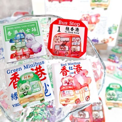 【Rainbow Panda HK Transport】Watercolour Acrylic Magnet