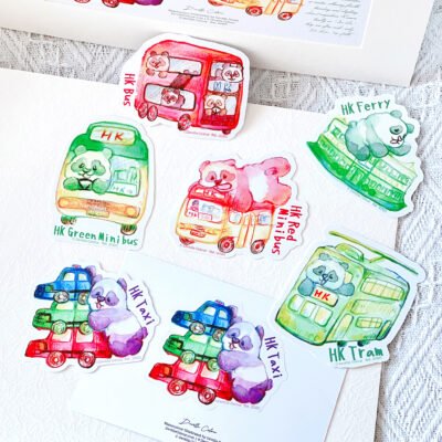 【Rainbow Panda HK Transport】Watercolour Waterproof PVC Vinyl Sticker