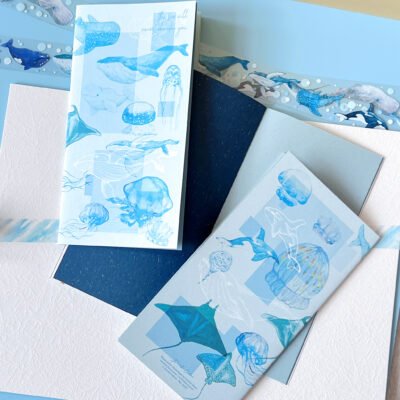 【Whale Does It belong】Watercolour Blank Traveller's Notebook