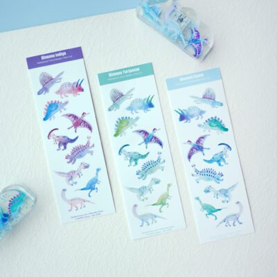【Dinoooo】PVC Vinyl Waterproof Mini Sticker Sheet Set of Three