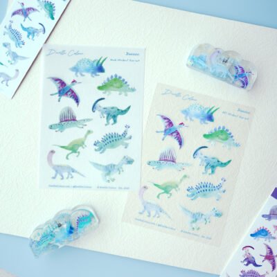【Dinoooo】Washi Sticker/ PET Waterproof Sticker Sheet