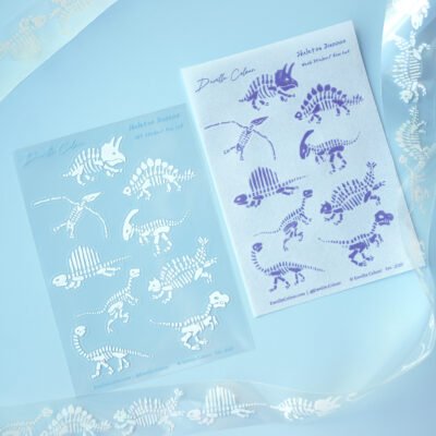 【Skeleton Dinoooo】Washi Sticker/ PET Waterproof Sticker Sheet